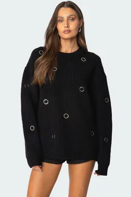 Sweater oversized ellia con ojales de Edikted en Buzos y Sweaters para argentina