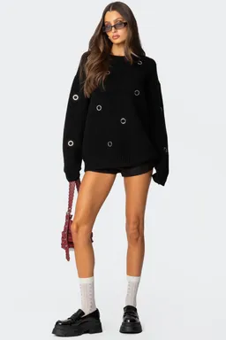 Sweater oversized ellia con ojales de Edikted en Buzos y Sweaters para argentina