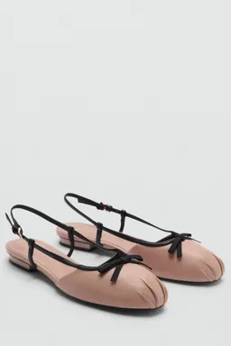Bailarina tira lazo decorativo de Mango en Ballerinas para argentina