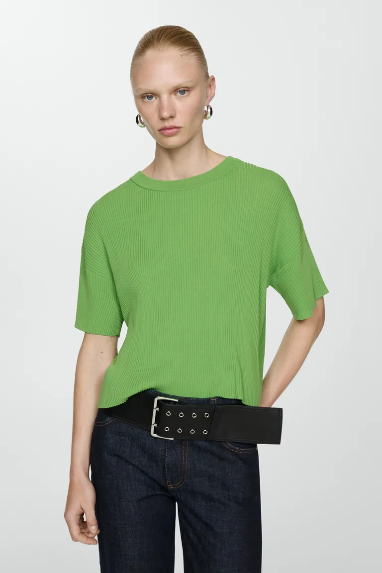 Camiseta punto canalé de Mango en Remeras para argentina