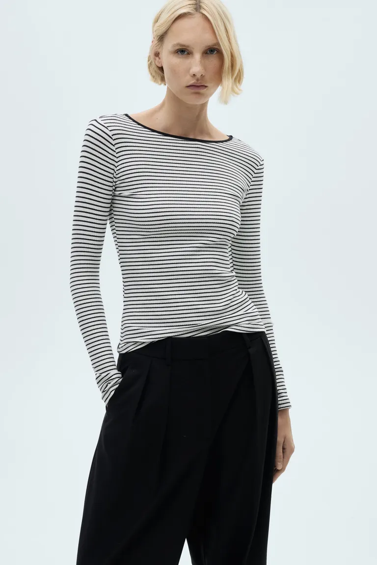 Remera rayada canalé de Mango en Remeras para argentina