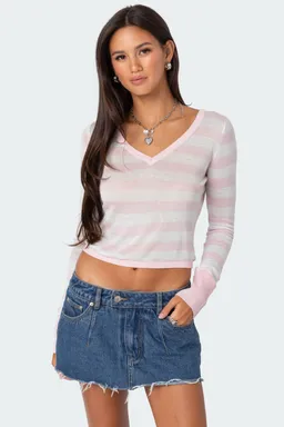 Top tejido rayado candice de Edikted en Tops para argentina
