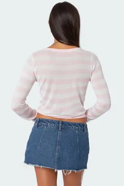Top tejido rayado candice de Edikted en Tops para argentina