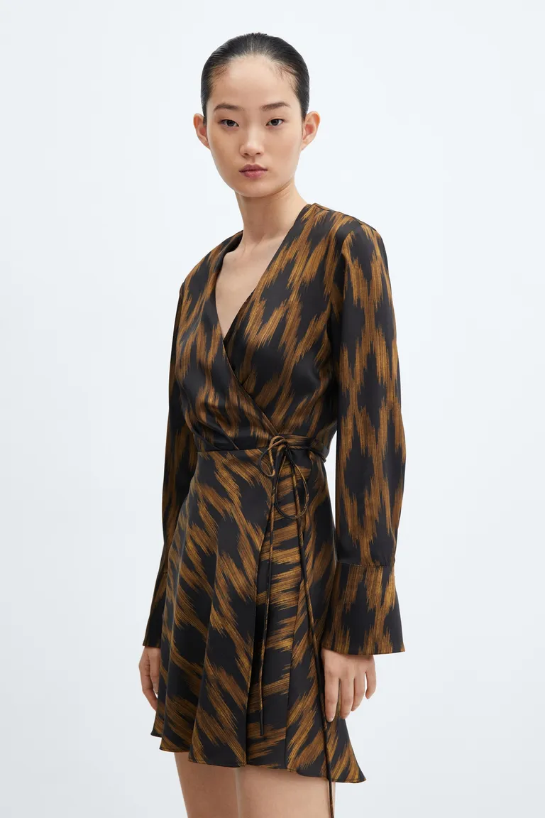 Vestido cruzado estampado de Mango en Vestidos para argentina