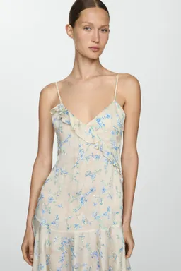 Vestido floral con volantes de Mango en Vestidos para argentina