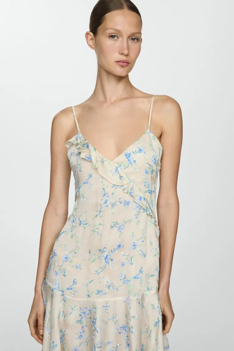 Vestido floral con volantes de Mango en Vestidos para argentina