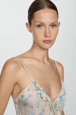 Vestido floral con volantes de Mango en Vestidos para argentina