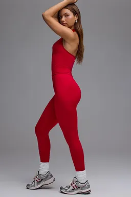 Calzas petite cintura alta rojo cereza de Oh Polly en Pantalones para argentina