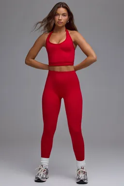 Calzas petite cintura alta rojo cereza de Oh Polly en Pantalones para argentina