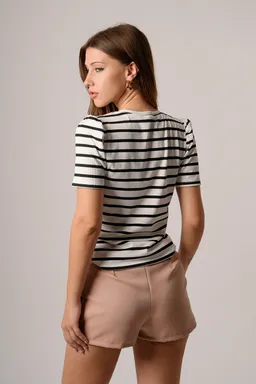Remera Rayas Básica de Yasana en Remeras para argentina