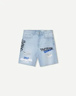 Bermuda denim estampada de Bershka en Bermudas y Shorts para argentina