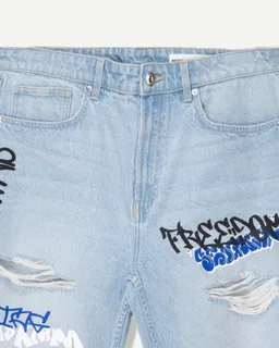 Bermuda denim estampada de Bershka en Bermudas y Shorts para argentina