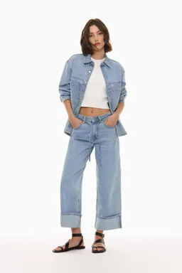 Jeans cinturón pierna ancha de Lefties en Pantalones para argentina
