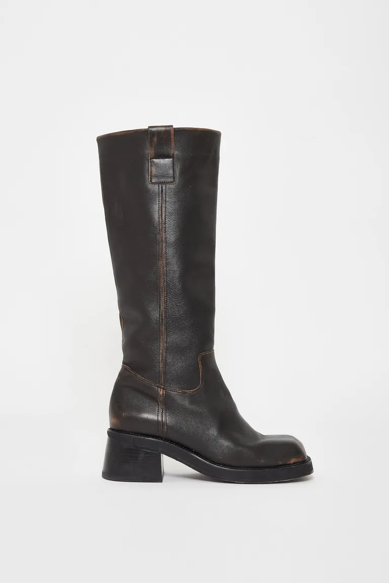 Botas de caña alta con punta cuadrada y taco bloque de Ay Not Dead en Botas y Botinetas para argentina