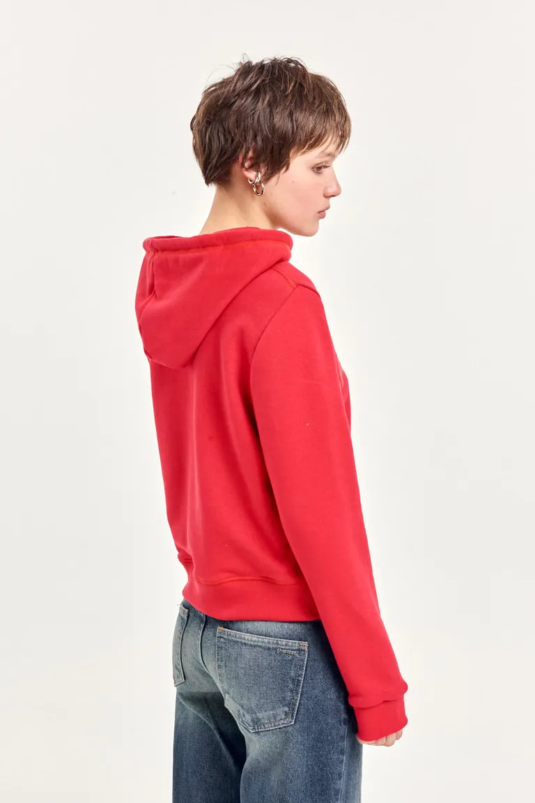 Campera deportiva con capucha y diseño gráfico en rojo de 47 Street en Buzos y Sweaters para argentina