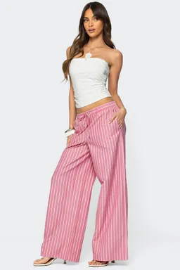 Pantalón maggy rayas pierna ancha de Edikted en Pantalones para argentina