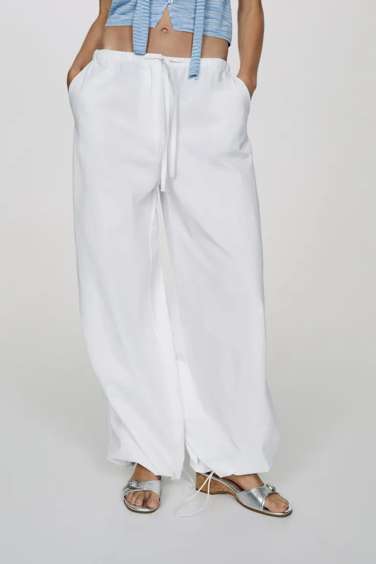 Pantalón parachute algodón de Mango en Pantalones para argentina