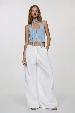 Pantalón parachute algodón de Mango en Pantalones para argentina