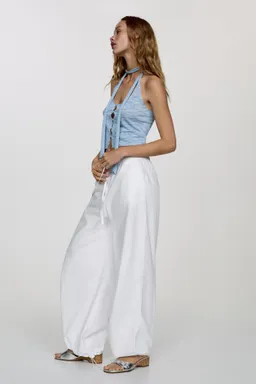 Pantalón parachute algodón de Mango en Pantalones para argentina