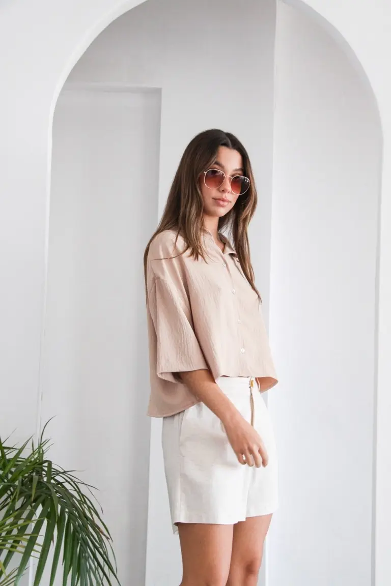 Camisa Crop Manga Corta de Hesed en Camisas para argentina