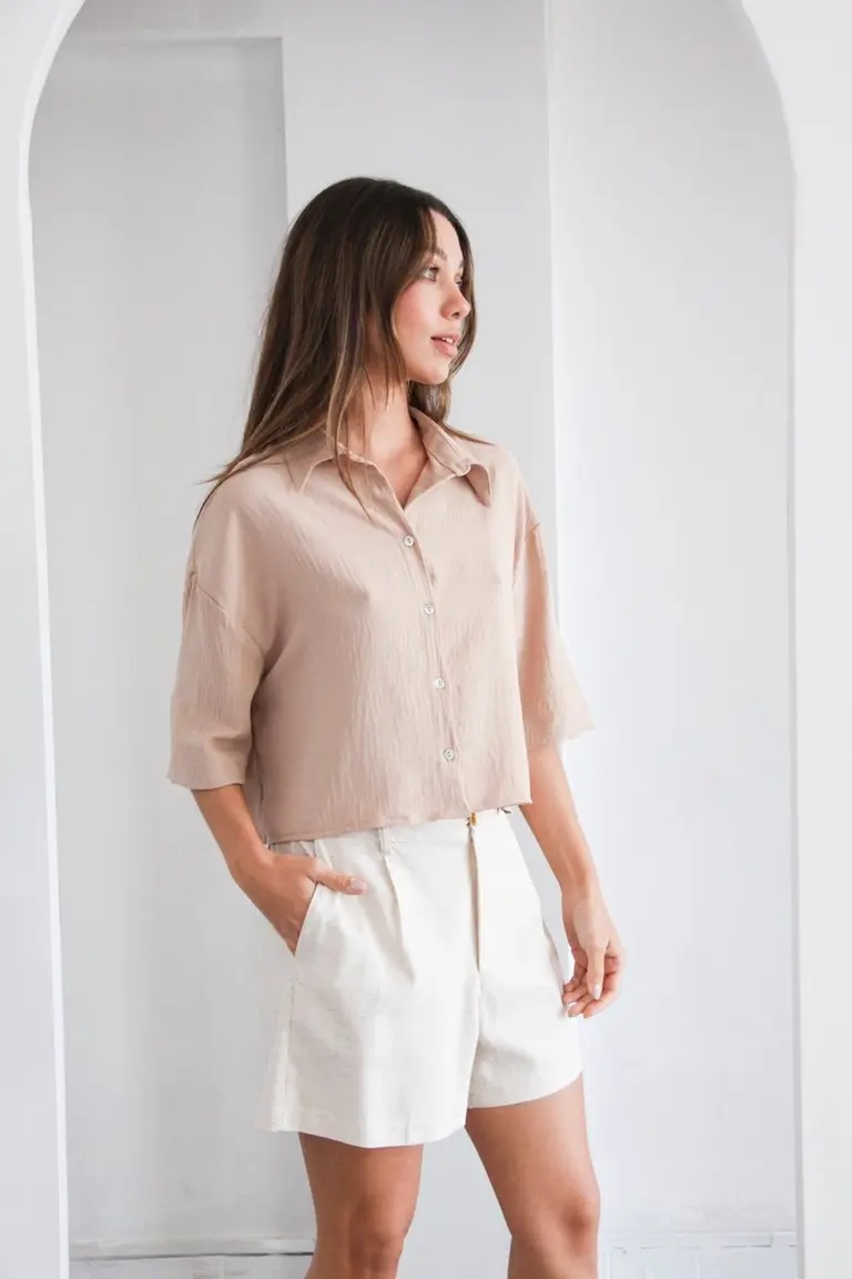 Camisa Crop Manga Corta de Hesed en Camisas para argentina