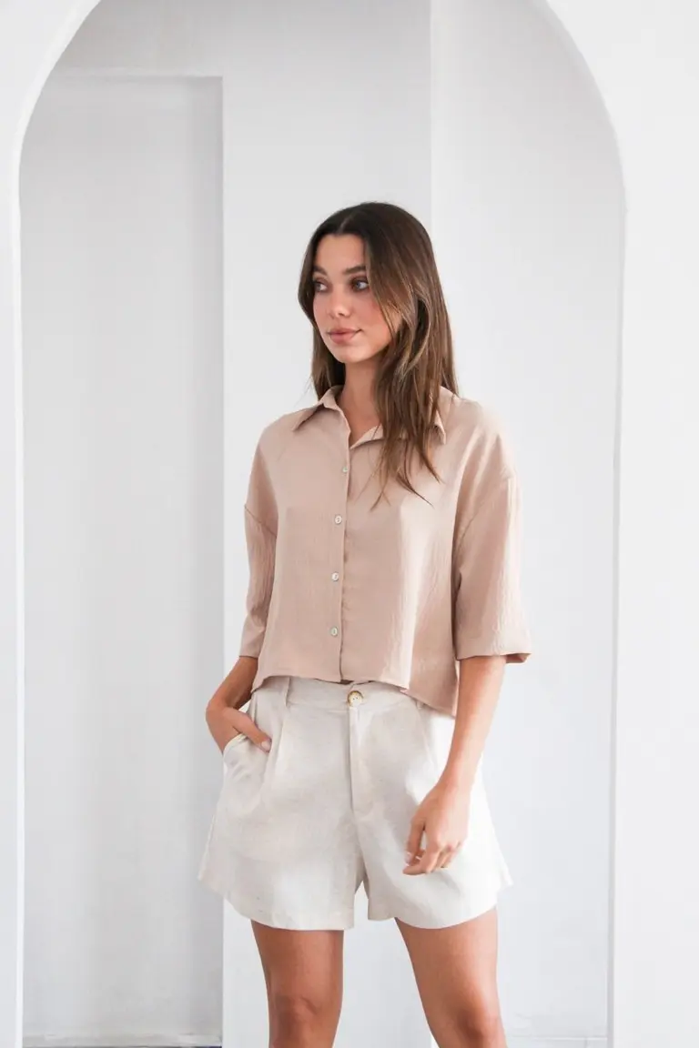 Camisa Crop Manga Corta de Hesed en Camisas para argentina