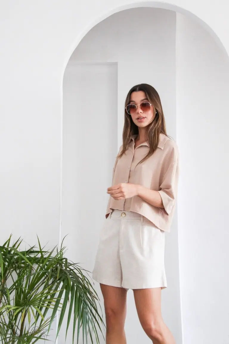 Camisa Crop Manga Corta de Hesed en Camisas para argentina