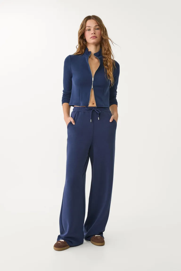 Pantalón palazzo tacto suave de Stradivarius en Pantalones para argentina