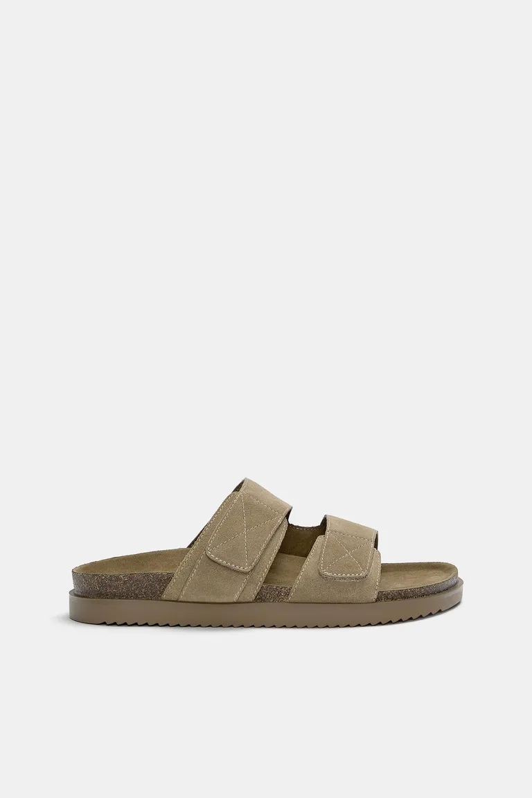 Sandalias planas de cuero de Pull&Bear en Sandalias y Ojotas para argentina