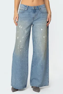 Jeans tiro bajo salpicaduras de Edikted en Pantalones para argentina