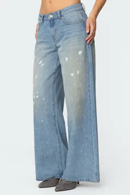 Jeans tiro bajo salpicaduras de Edikted en Pantalones para argentina