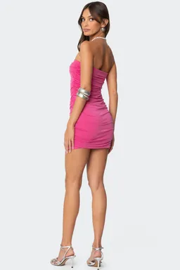 Mini vestido strapless fruncido de Edikted en Vestidos para argentina
