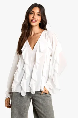 Blusa con volantes de Boohoo en Blusas para argentina