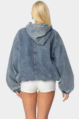 Buzo denim tachas marney de Edikted en Buzos y Sweaters para argentina