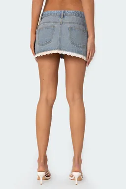 Minifalda denim con ojales de Edikted en Shorts para argentina