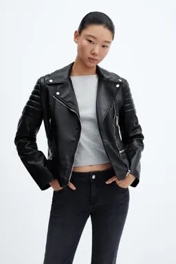 Biker cuero sintético de Mango en Chaquetas para argentina