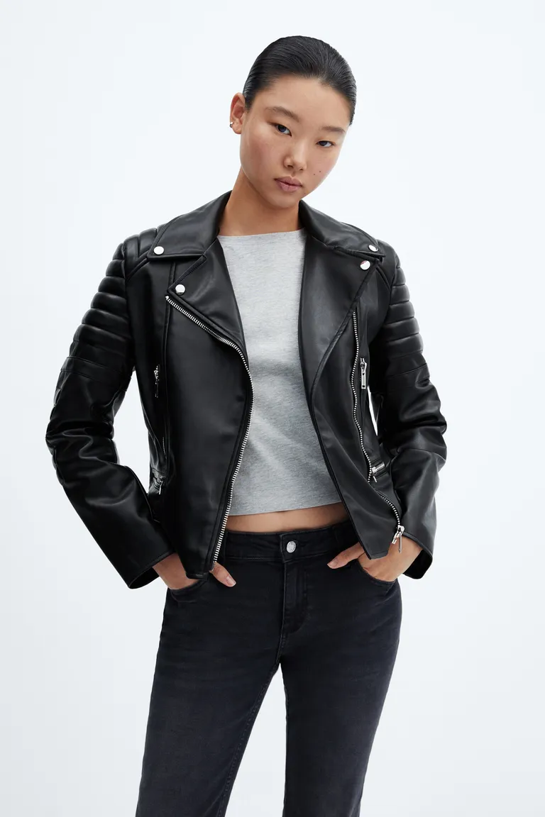 Biker cuero sintético de Mango en Chaquetas para argentina