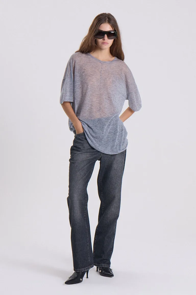 Suéter sin mangas gris de corte holgado y diseño casual para mujer de Maria Cher en Buzos y Sweaters para argentina