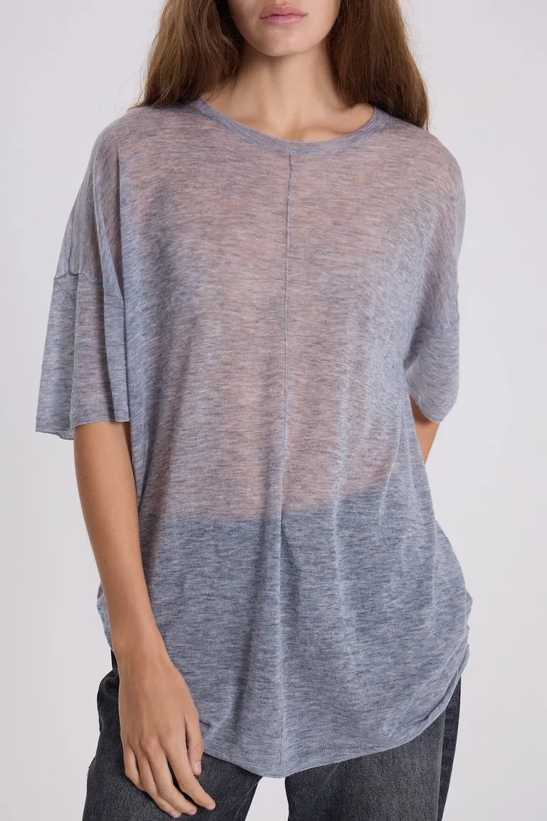 Suéter sin mangas gris de corte holgado y diseño casual para mujer de Maria Cher en Buzos y Sweaters para argentina