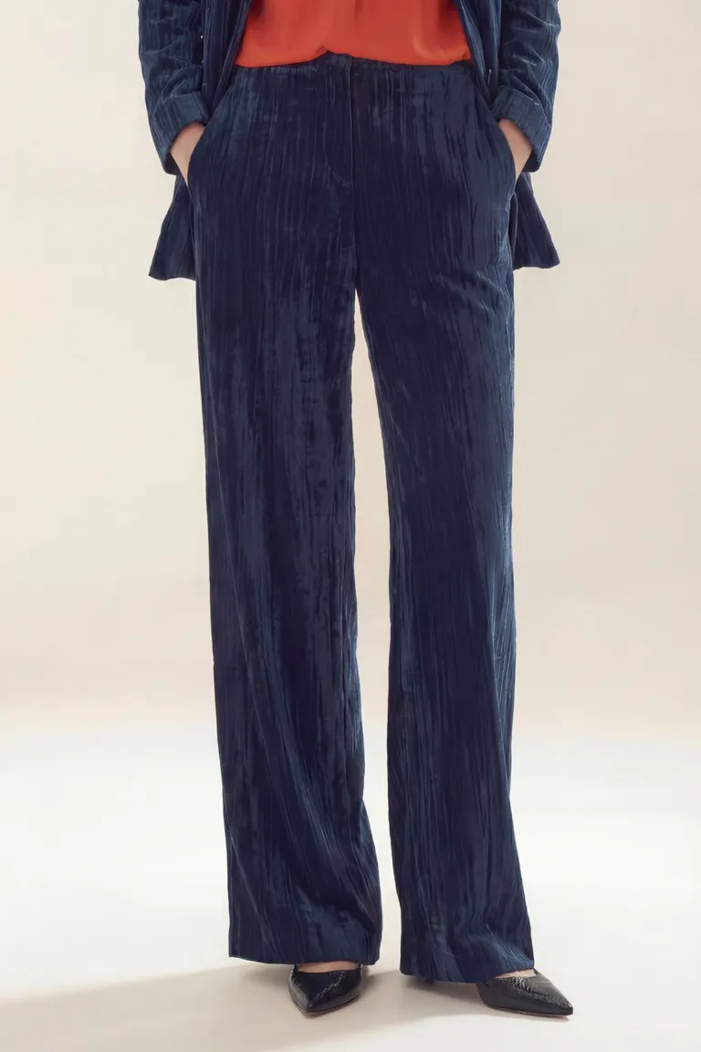 Pantalón sastrero de corte recto con diseño fluido y tiro medio para mujer de Akiabara en Pantalones para argentina