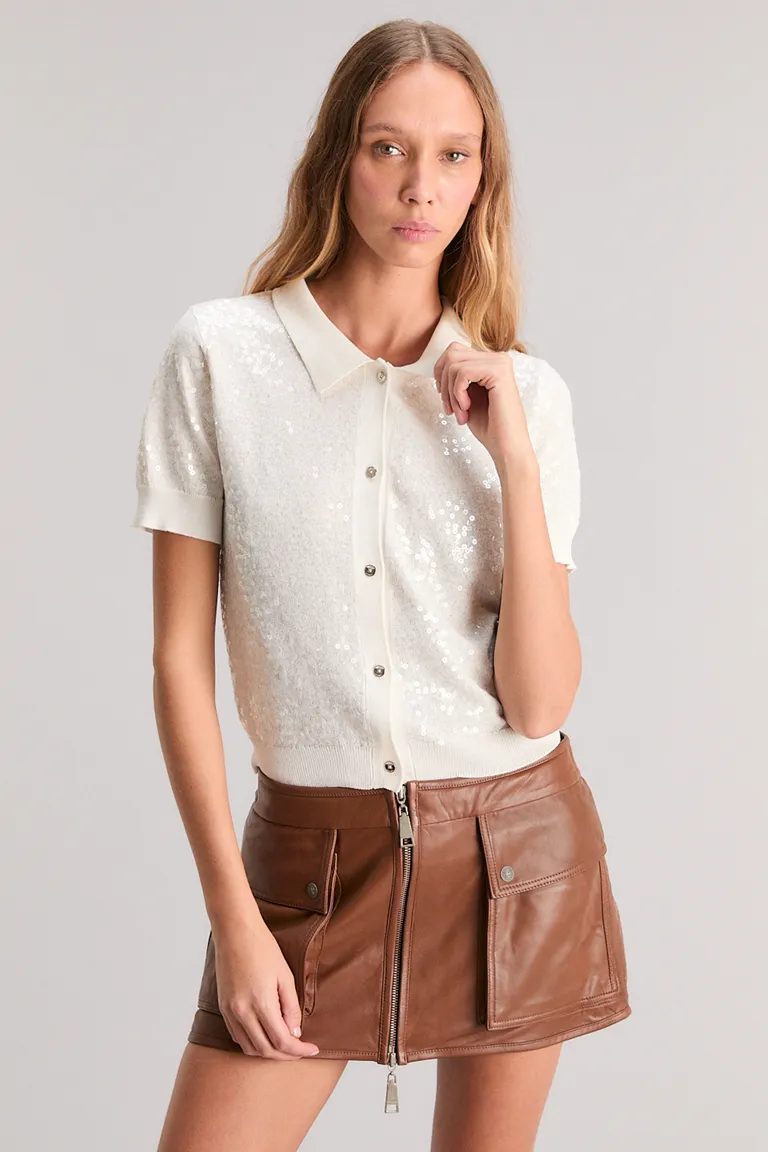 Elegante suéter de punto con aplicaciones de lentejuelas de Kosiuko en Buzos y Sweaters para argentina