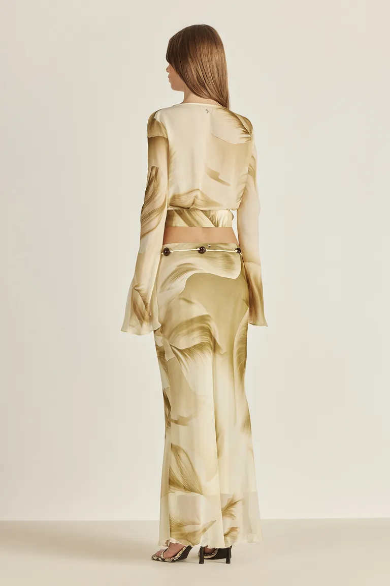 Top en gasa estampada con escote asentador y diseño icónico de la temporada de Tucci en Tops para argentina