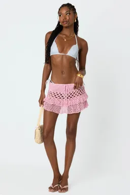 Minifalda crochet con volantes de Edikted en Shorts para argentina