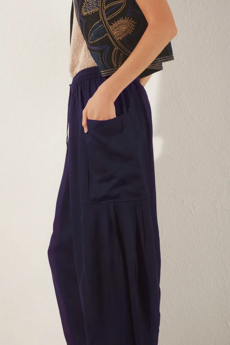 Pantalón de lino de silueta holgada y cómoda de Rapsodia en Pantalones para argentina