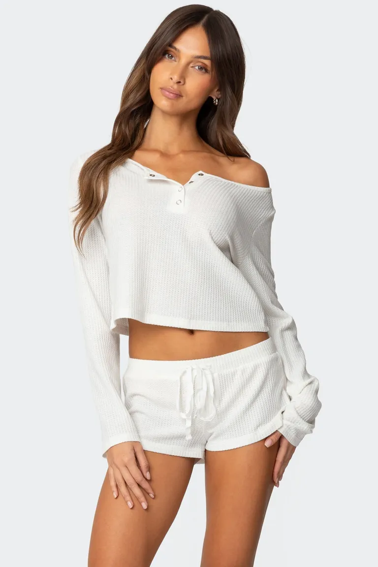 Top corto waffle teddy de Edikted en Tops para argentina