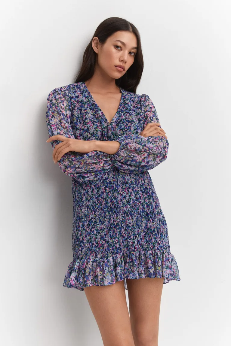 Vestido corto bajo fruncido de Mango en Vestidos para argentina