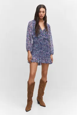 Vestido corto bajo fruncido de Mango en Vestidos para argentina