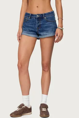 Shorts denim tiro bajo rylin de Edikted en Shorts para argentina