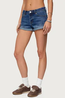 Shorts denim tiro bajo rylin de Edikted en Shorts para argentina