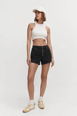 Shorts jean con botones de Mango en Shorts para argentina